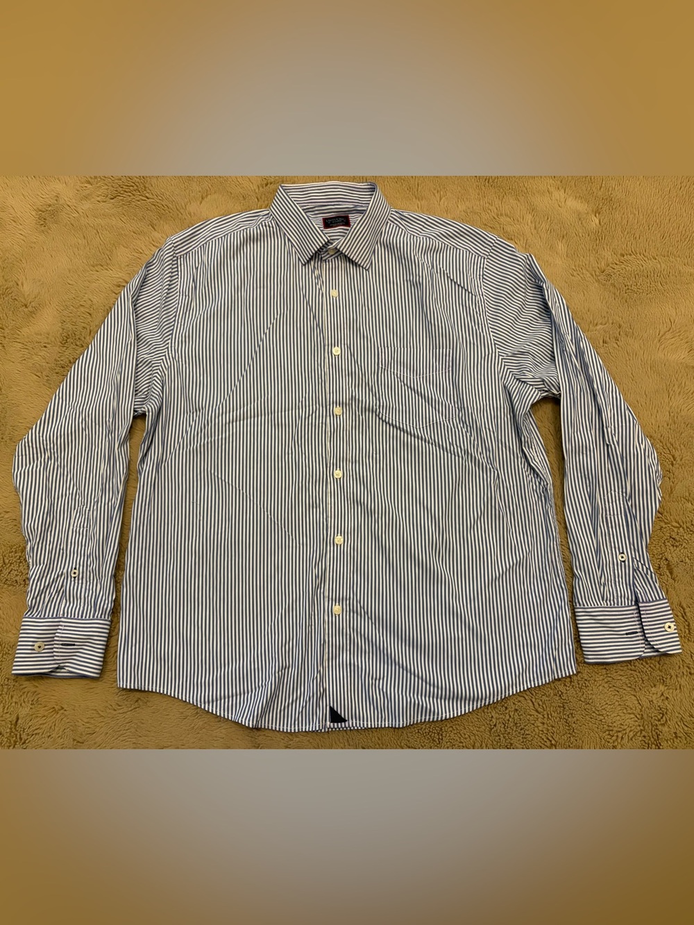 UnTuckIt pinstripe button down shirt, Men’s XL